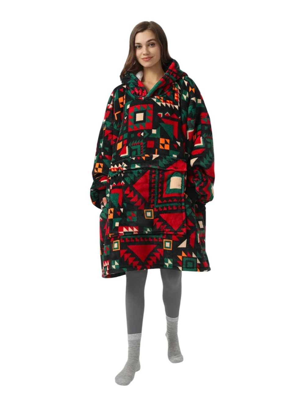 Uniquebella Blanket sweatshirt Hoodie Warm Christmas one size
